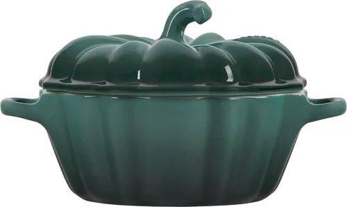 Miniatura 2 de Le Creuset Mini Cocotte de calabaza figurativa de gres, 12 oz., alcachofa
