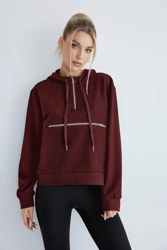 Miniatura 3 de Women's Thin Tunic Hoodies Long Sleeve Zip Up Sweatshirts Pullover Blouse Tops