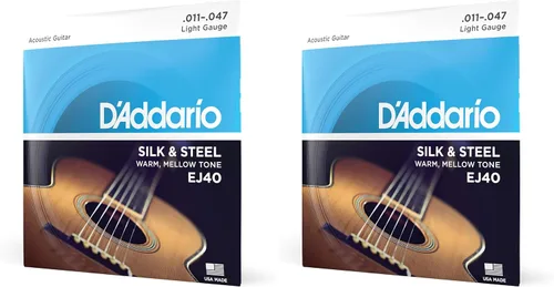 Miniatura 5 de D'Addario EJ40, cuerdas de seda y acero para guitarra folclórica, 11-47