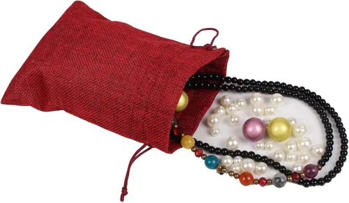 Miniatura 2 de YANGBOYY Bolsas de arpillera, 25 paquetes de 5 x 7 pulgadas, bolsa de regalo de arpillera con cordón, bolsa de regalo de fiesta, bolsillos de lino