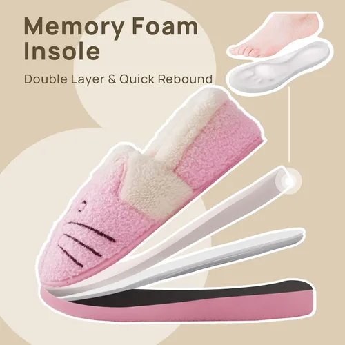Miniatura 3 de pantuflas de gato para toda la familia, pies calientes