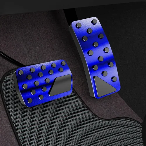Miniatura 13 de Funda de pedal de aleación de aluminio para Jeep Grand Cherokee 2011-2024 2025 Dodge Durango 2011-2024 2025 Sin perforación Fundas de pedal de freno