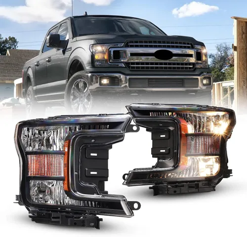 Miniatura 9 de Conjunto de faros delanteros para Ford F250, F350, F450, F550, F550 2017, 2018, 2019, 2020, con modos de iluminación LED funcionales, DRL, reemplazo