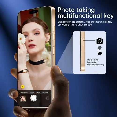 Miniatura 2 de OEJBK 16PM Smartphone Nueva actualización 16GB+512GB/6.99 pulgadas Pantalla 68+108MP Zoom Cámara, acabado de vidrio templado, 7000mAh Android 14