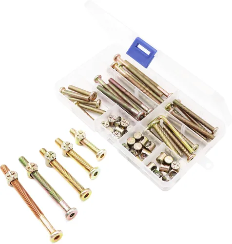 Miniatura 9 de Tornillos de repuesto para cuna de bebé, 50 piezas M6 x 1.575 in/1.969 in/2.362 in/2.756 in/3.150 in/3.150 in, tornillos hexagonales, tuercas