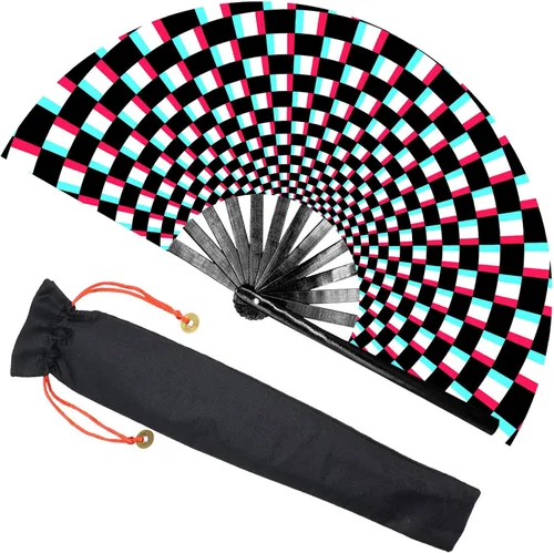 Miniatura 11 de Zolee - Abanico grande rave con sonido para baile en línea - Abanico plegable de mano con botas en el suelo y efecto pop - para EDM, festival
