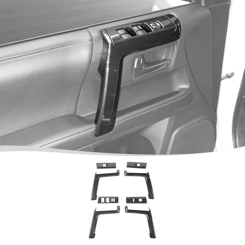 Miniatura 13 de Voodonala Panel de interruptores de ventana para Toyota 4Runner 2010-2024, cubierta de panel de manija lateral compatible con Toyota 4Runner SUV