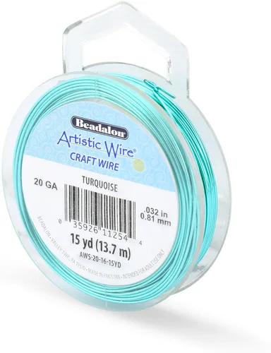Miniatura 201 de Artistic Wire, alambre para manualidades de calibre 22 bañado en plata, resistente a las manchas, color cobre, blanco, 9,1 m