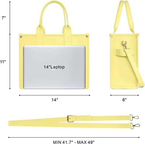Miniatura 2 de NPBAG The Tote Bag para mujer, bolso de piel sintética con cremallera, bolso de hombro cruzado para viajes, escuela, trabajo, bolso de moda con asa
