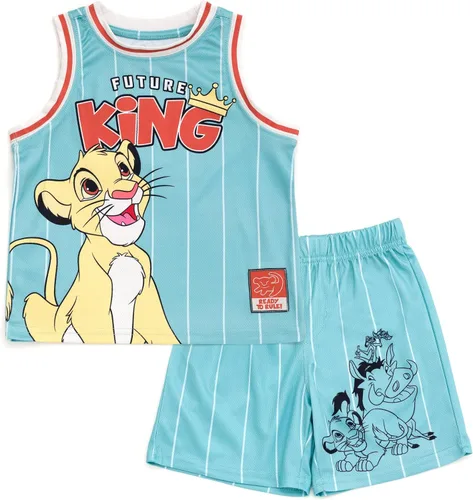 Miniatura 9 de Conjunto de playera y pantalones cortos de baloncesto para niños de Disney – Atuendo deportivo para niños pequeños y grandes (2T-10/12)