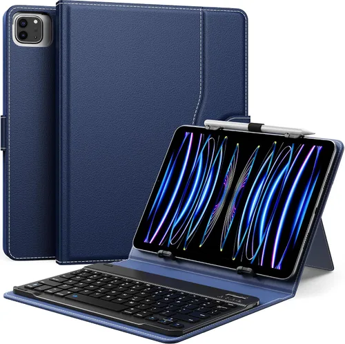 Miniatura 12 de MoKo Funda universal para tablet con teclado QWERTY para tablet de 9", 9.7", 10.1", 10.2", 10.4", 10.5", 10.9", con teclado Bluetooth inalámbrico