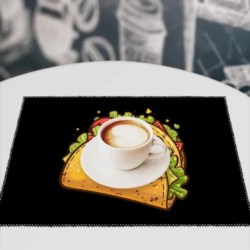 Miniatura 7 de Tacoes Placemats Set of 6 Resistant Table Mats Washable Place Mats for Dinner Party Table Decoration