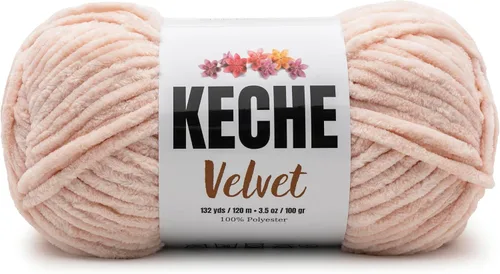 Miniatura 24 de Keche Hilo de terciopelo para ganchillo, manta de felpilla suave, voluminosa, hilo amigurumi, 3.53 oz (132 yardas), color azul bebé