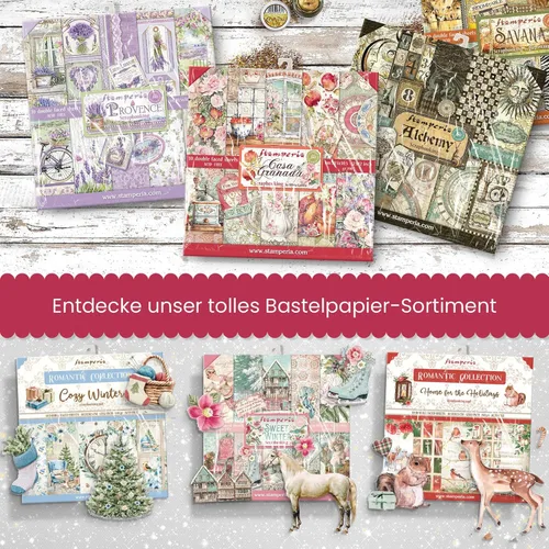 Miniatura 8 de STAMPERIA INTERNATIONAL, KFT Scrapbooks - Bloc de papel de 8 x 8 pulgadas, 10 unidades, rosa de casa, 20.3 x 20.3 (8 x 8 pulgadas), multicolor