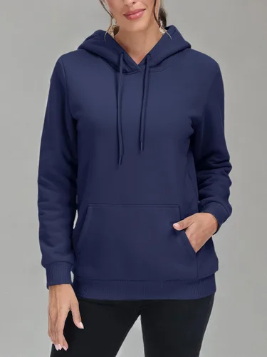 Miniatura 8 de MAGCOMSEN Sudaderas con capucha para mujer, con forro de sherpa, de vellón, para invierno, cálido, pesado, de algodón, con bolsillo