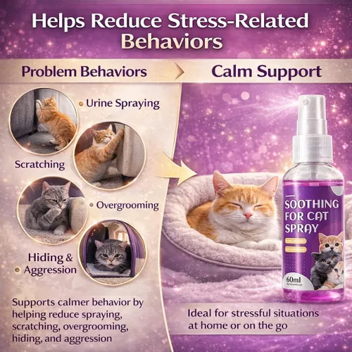 Miniatura 3 de Spray calmante para gatos, 15% F3 Spray de feromonas para gatos para ayudar a calmar durante el viaje y el estrés y reducir la pulverización