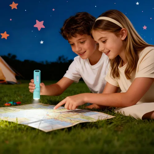 Miniatura 2 de Paquete de 3 linternas recargables USB C mini linternas LED, combo de linterna de camping, linterna ultraligera con zoom para regalo, camping