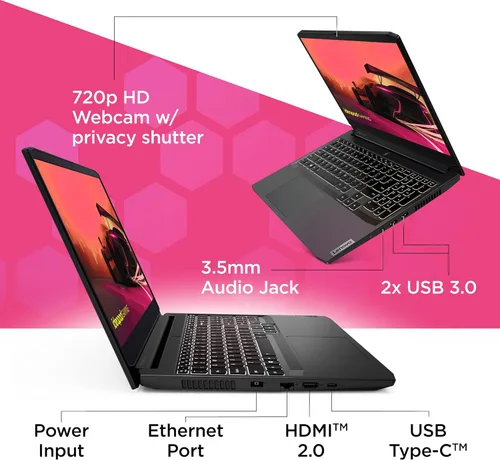 Miniatura 6 de Lenovo - 2021 - IdeaPad Gaming 3 - Computadora portátil - Pantalla FHD de 15.6" -120Hz - AMD Ryzen 5 5600H - 8GB RAM - 256GB de almacenamiento