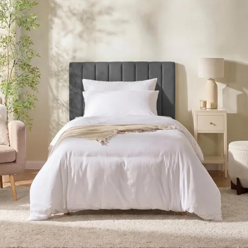 Miniatura 13 de Nestl Upholstered Twin Headboard - Easy Assemble Channel Stitched Headboard Twin Size - Wall Mounted Headboards with 3D Soundproof Wall Panels Peel