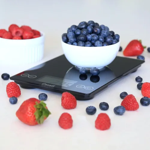 Miniatura 7 de Escali Arti Báscula Digital de Vidrio para Alimentos de Encimera de Cocina, Báscula para Hornear y Cocinar con Contador de Nutrición y Calorías