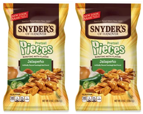 Miniatura 6 de Snyder's of Hanover, Piezas de pretzel, jalapeño, bolsa de 11.25 onzas (paquete de 3)