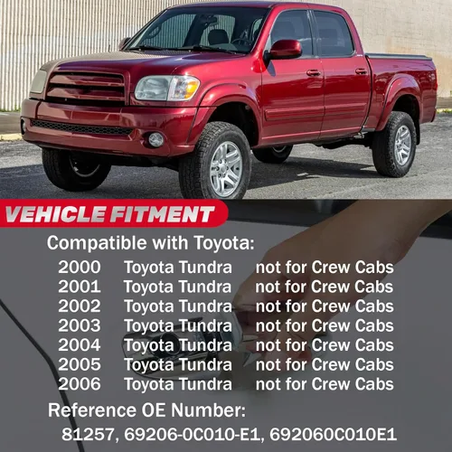 Miniatura 2 de Manija interior de puerta delantera izquierda para conductor derecha para pasajero para 2000 2001 2002 2003 2004 2005 2006 Toyota Tundra