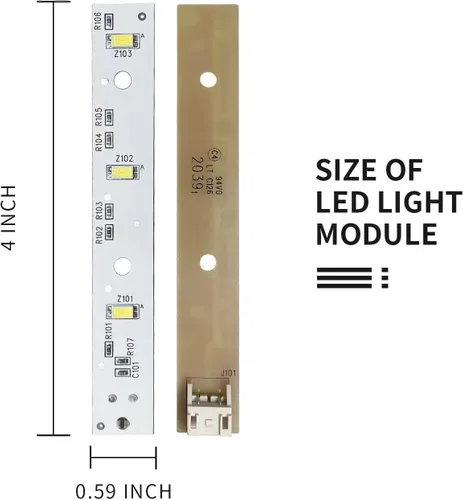 Miniatura 4 de 5 piezas WR55X26671 para refrigeradores GE, tablero de luz LED, compatible con refrigeradores GE, congelador, refrigerador, placa de luz, pieza
