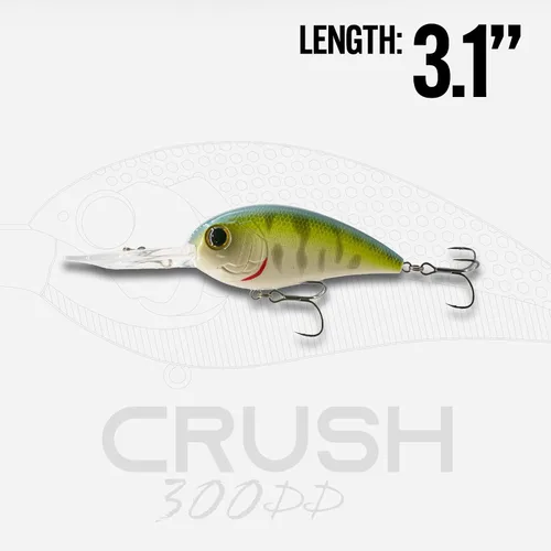 Miniatura 2 de 6th Sense Crush Deep Diving Crankbait - Señuelo de pesca de alta calidad en aguas profundas con detalles 3D, ganchos de níquel negro afilados