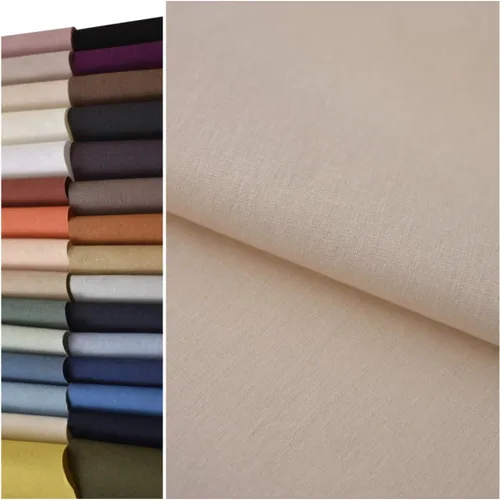 COTTONVILL Tela de lavado biológica sólida de mezcla de lino 11 yardas, 05-melocotón suave