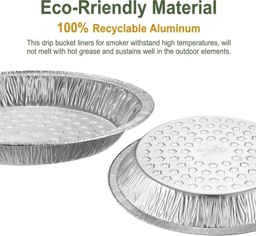 Miniatura 5 de Moldes de papel de aluminio de 9 pulgadas (paquete de 50) – Latas desechables resistentes para hornear, congelador, horno y corteza de pastel