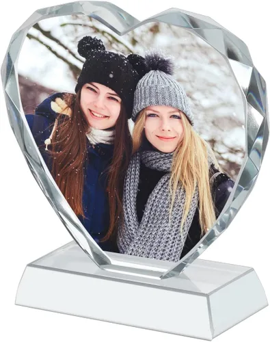 Miniatura 8 de Marco de fotos de cristal personalizado, marco de fotos de cristal personalizado, decoración de escritorio, placa de fotos de vidrio, regalo