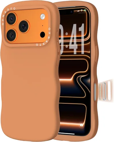 Miniatura 8 de ORNARTO Funda para iPhone 17 Pro de 6.3", Silicona Líquida Ondulada a Prueba de Golpes con Protección contra Caídas con Botón de Control de Cámara