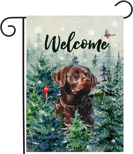 Miniatura 37 de Bandera de jardín floral Border Collie bandera de patio primavera verano bandera de patio flor perro banderas de jardín para exteriores pequeñas