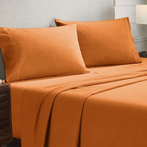 Miniatura 10 de Juego de ropa de cama de franela de algodón de alta calidad, el juego incluye: 2 fundas de almohada, acento de dormitorio contemporáneo sólido