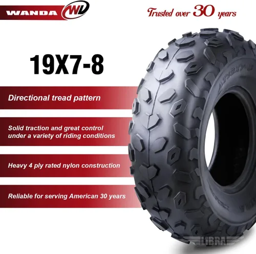 Miniatura 2 de WANDA 2 nuevos neumáticos deportivos ATV 19x7-8 4PR - 10038