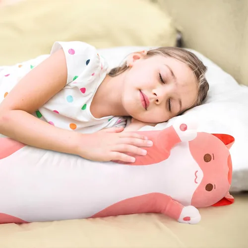 Miniatura 6 de Caaaat Almohada larga de felpa con forma de gato – Lindo animal de peluche suave, almohada extra larga para acurrucarse, regalo para niños y niñas