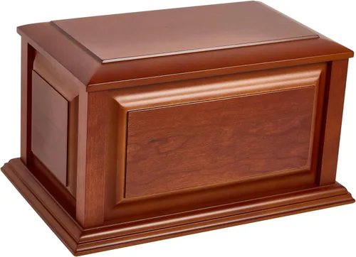 Caja de urna de cremación funeraria de madera extra grande hecha a mano para cenizas humanas adultas de hasta 225 libras