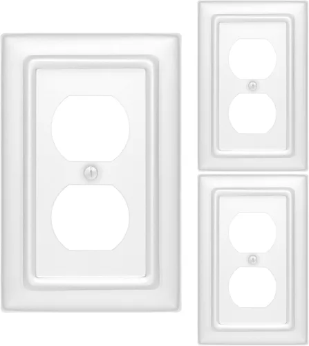Miniatura 15 de Monarch Abode Placa de Pared Dúplex de 1 Gang, Cubiertas Decorativas de Salida de Metal Arquitectónico, Placas de Cubierta de Salida Eléctrica