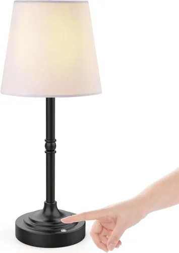 Miniatura 7 de Lámpara de mesa recargable alimentada por batería, lámparas LED inalámbricas, lámparas táctiles inalámbricas, lámparas de cabecera regulables sin