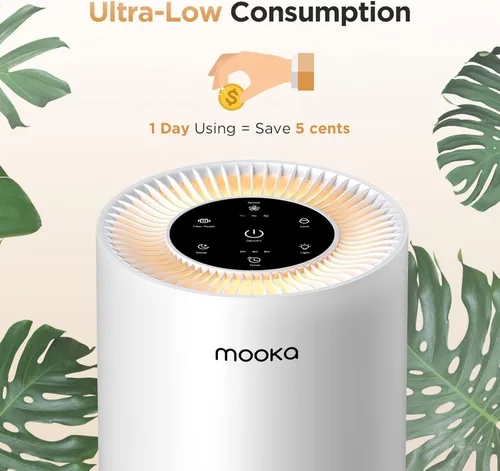 Miniatura 8 de Purificadores de aire para el hogar habitaciones grandes de hasta 1200 pies cuadrados, MOOKA H13 True HEPA Purificador de aire para dormitorio