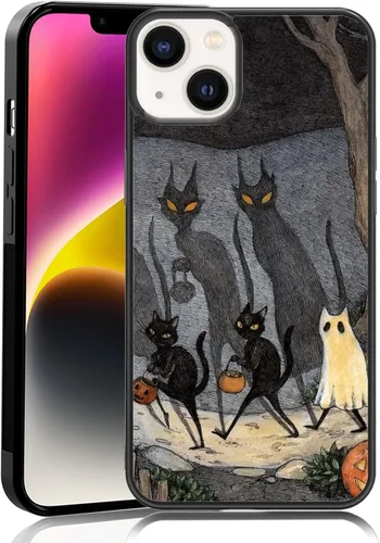 Miniatura 15 de Elegante funda de teléfono con diseño de gato Marie compatible con iPhone 11, funda de encaje dorado para iPhone, a prueba de golpes, rosa fucsia