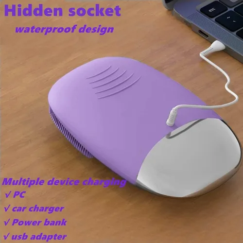 Miniatura 7 de MEGAN Cepillo de limpieza facial, limpiador facial de silicona eléctrico recargable por USB, masajeador facial sónico impermeable IPX7, cepillo