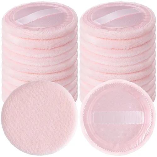 HINZIC Paquete de 25 esponjas redondas de 2.36 pulgadas para aplicadores de maquillaje de base, algodón suave y agradable a la piel, esponja de