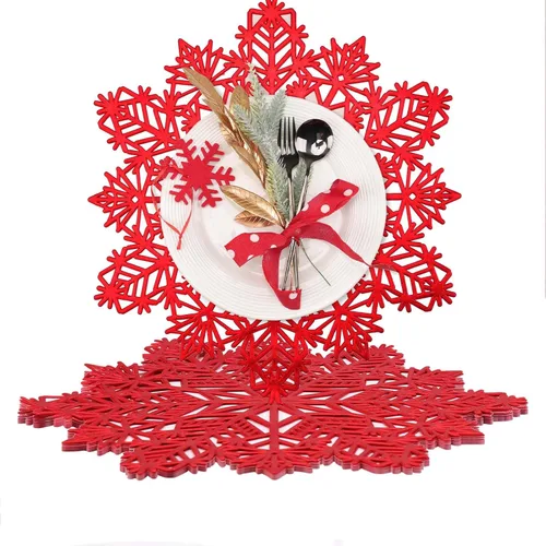 Miniatura 8 de AHHFSMEI Manteles individuales redondos de vinilo metálico de 6 unidades, resistentes al calor, decorativos, antideslizantes de 38 cm, manteles