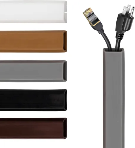 Miniatura 10 de Cable oculto de TV – Cubierta flexible para cable de pared de diseño delgado, canaleta de cable de silicona – Autoadhesivo, diseño cortado a medida
