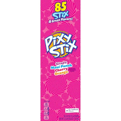 Miniatura 10 de Wonka Pixy Stix - Pajitas rellenas de caramelo en polvo, dulce y ácido, caramelo para primavera y Pascua, 0.42 oz (85 unidades) (Paquete de 2)