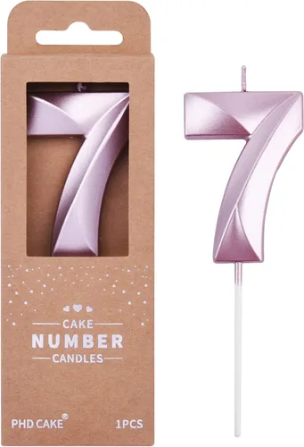 Miniatura 43 de PHD CAKE Velas de cumpleaños de 2 números de 7 cm de oro con diamantes, velas de número dorado, velas de número para pastel, celebración de fiesta