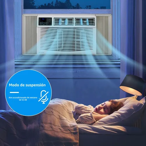 Miniatura 4 de ROVSUN Unidad de ventana de aire acondicionado de 8000 BTU con calor, unidad de aire acondicionado 4 en 1, calentador, deshumidificador y ventilador