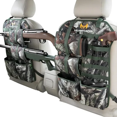 Miniatura 10 de Soporte para pistola en camiones (un par), almacenamiento ajustable para pistolas en el asiento trasero 900D, soporte para rifles automotrices