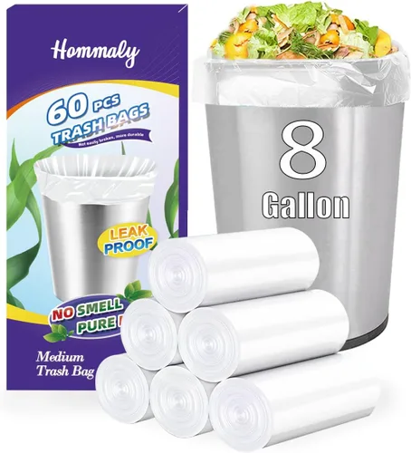 Miniatura 37 de Bolsas de basura pequeñas transparentes de 1 galón, 140 unidades (0.8-1 galón), bolsas de basura fuertes de 0.8 galones, 1 galón y 1.2 galones